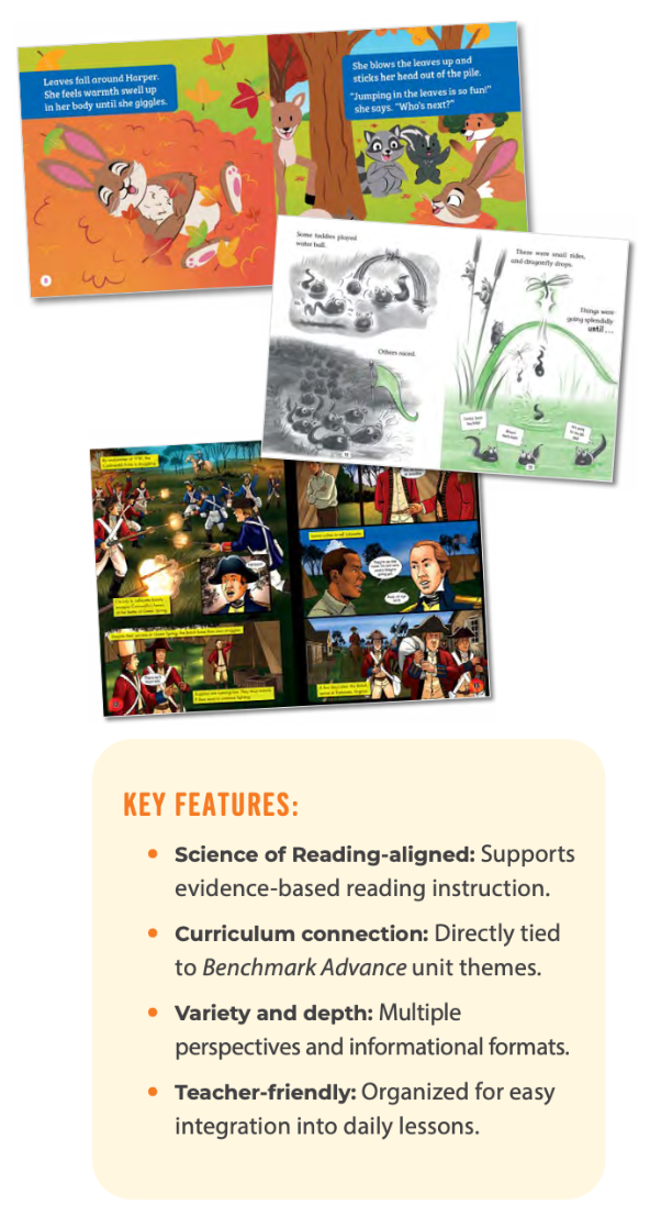 Teacher using FlutterBee classroom collection texts with students