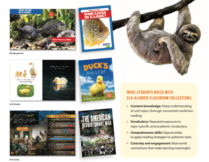 Alignment example showing <i>Wonders</i>unit, matched FlutterBee title, and vocabulary highlight