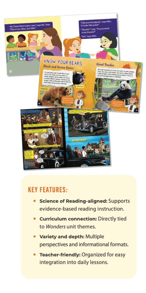 Teacher using FlutterBee classroom collection texts with students