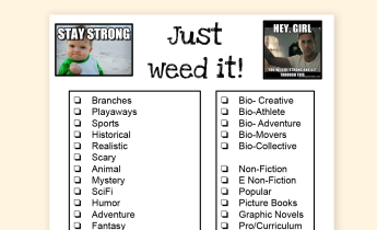 Mrs. Presley’s “Just Weed It” Checklist