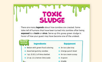 Monster Meals Recipe: Toxic Sludge