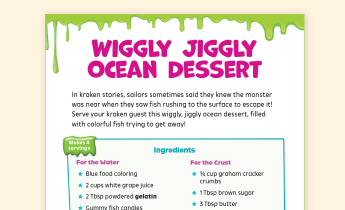 Monster Meals Recipe: Wiggly Jiggly Ocean Dessert