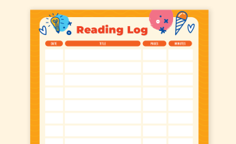 Reading Log for K-3
