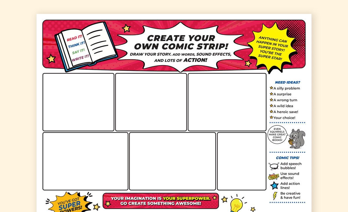 Activity: Create Your Own Comic Strip - FlutterBee Education Group
